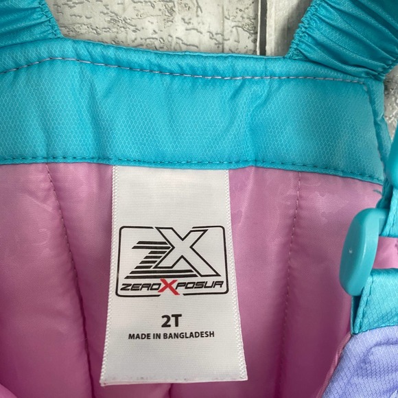 Zero Xposure todder girl snow bib 2T - Picture 5 of 6